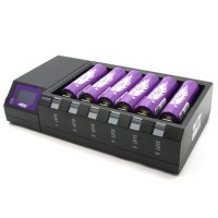Efest LUC Blu6 LCD Bluetooth Intelligent Charger - Hitam