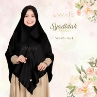 Jual Jilbab Syadidah Khimar Instan Pet Uwais Hijab Syari Hitam Black TERB Murah