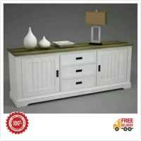 Buffet Credenza Sideboard Lemari Penyimpanan Serbaguna Vintage 2,15 M