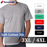 Jual Katun 30s Baju Kaos Polos Big Size Jumbo XXL 3XL 4XL XXXL Kaos Oblong Murah
