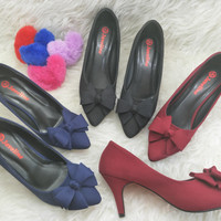 Jual HIGH HEELS JAVELINE BUNGA LILY/SEPATU IMPORT WANITA MURAH/KERJA PESTA Murah