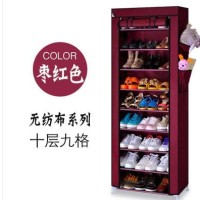 Sale! Rak Sepatu Susun 10 Kain Shoes Rack Lemari Tingkat Simpan Dust