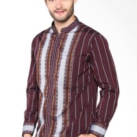Arjuna Weda - Baju Koko Tenun Songket Merah
