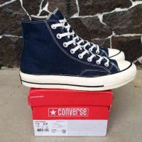 sepatu sneakers untuk pria converse high70s blue dress denim