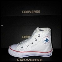 Best Seller! Sepatu Converse Anak Kids Putih Perekat Tali Pendek