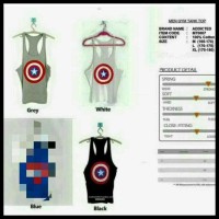 New Product! Singlet Gym | Singlet Tank Top Atasan Pria | Capt America