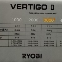 Reel Pancing Ryobi Vertigo Ii 3000 6.1 Bb