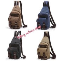 Jual tas selempang dada/punggung/ransel pungggung kanvas mug Murah Murah