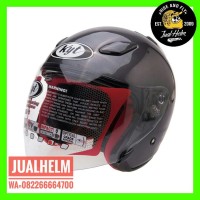 Helm KYT DJ MARU Solid Gunmetal Glossy /Helm Half Face /Helm Open Face