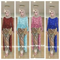 Baju lebaran R040418 SET KEBAYA BRUKAT KEKINIAN MEGI