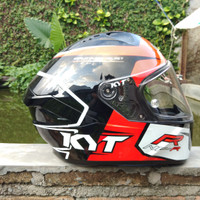 Helm Fullface Helm KYT NFR R Red black bekas