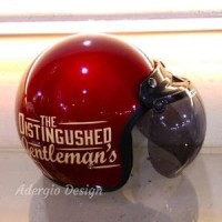 Helm Bogo BIVI SNI - Retro Classic Motif Gentleman Maroon Diskon