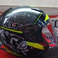 Helm KYT Dj Maru GP BLACK YELLOW FLOW Limited