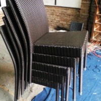 kursi rotan sintetis aluminium rattan sintetik kursi susun cafe lounge