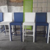kursi bar sintetis rotan kursi sintetik rattan aluminium cafe lounge