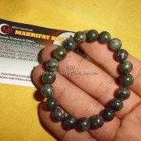 Gelang batu BLACK JADE hajar aswaj Indonesia ukuran 8 mm