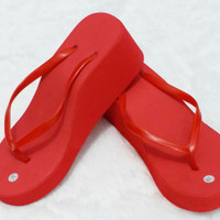Jual Wedges/sandal/sendal jepit Spons colorful Murah