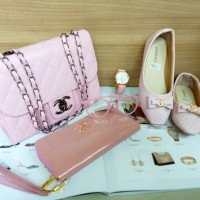 tas wanita tas terbaru 2018 tas selempang chanel dompet warna pink