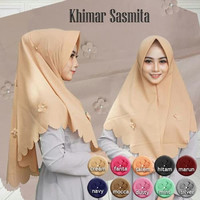 jilbab kerudung khimar hijab instan Sasmita bubble pop