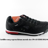 ardiles mcg espeon sepatu kets pria hitam merah