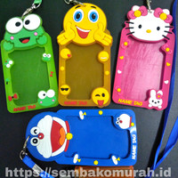 Jual Name tag holder label koper nama id card tas luggage tag karet silikon Murah