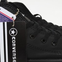 JUAL Sepatu CONVERSE All Star CT High Leather Full Black Kulit Hitam