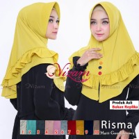 Jual Jilbab Instan RISMA Original Nizam - Hijab Bergo Pet Rempel Kancing Murah