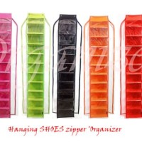 HSOZ Tripleks (Rak sepatu retsleting triplek) Hanging shoes organizer