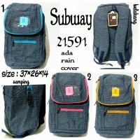 tas ransel wanita subway 21591 subway original tas backpack terbaru