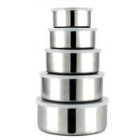 New Murah paket 5 pcs panci stainless steel 5 susun tutup plastik -
