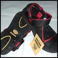 (Murah!!) Sandal Gunung Eiger Selop Hitam Tali List Merah .