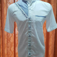 Baju Koko Lengan Pendek / Baju Koko Model Masa Kini / Baju Koko Bordir