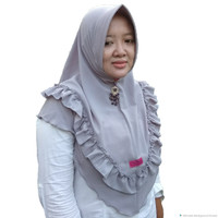 Jilbab Instan Rempel Bahan Bubble Crepe Premium Tebal Tidak Nerawang