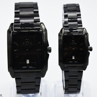 Jam Tangan Couple/Sepasang merk Alfa 88134 Original Tanggal Rantai