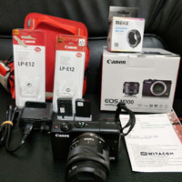 kamera canon mirrorless eos M100 SUPER LENGKAP second