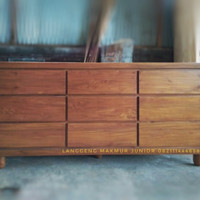 bufet credenza chest of drawer kapsul laci 9 200cm jati jepara