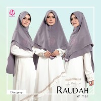 BEST SELLER TERBARU Yasmeera Khimar Raudah Dim Grey hijab kerudung kh