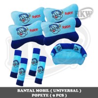 Bantal 9 pcs Motif Popeye Mobil New Brio Non RS