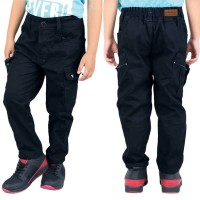 Celana Panjang Kain Anak Laki Laki Cowok Warna Hitam CBE 102 CR