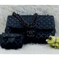 TAS WANITA CANTIK CK, MK, FURLA, C**NEL BLACK KW SUPER, CHARLES AND