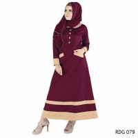 jual Baju Gamis Wanita Modern Simple Cocok untuk lebaran