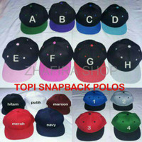 MURAH topi snapback hiphop polos warna warni
