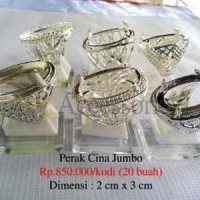 Grosir Ring / Emban Cincin Perak Malaysia / Cina Mata Jumbo kolek
