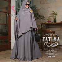 Gamis Syari Polos Modern Baju Muslim Wanita Kekinian Longdress FATIMA