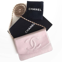 Tas Chanel Woc Caviar Pink Ghw #9 Dia