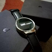 Smartwatch Huawei W1 Original Stainless Steel with Black Leather Strap