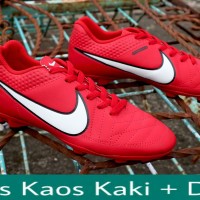 SEPATU BOLA NIKE SOCCER TIEMPO GRADE ORI SUPER IMPOR MERAH PUTIH