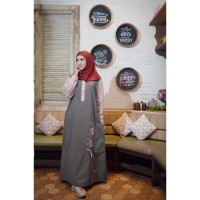 PROMO ORIGINAL TERBARU Gamis Dewasa Nibras NB 135 Abu Tua Marun