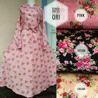 Baju / Gamis Katun Jepang Motif Bunga