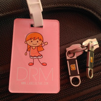 Jual bagtag luggage tag acrilic custom 1 muka Murah
